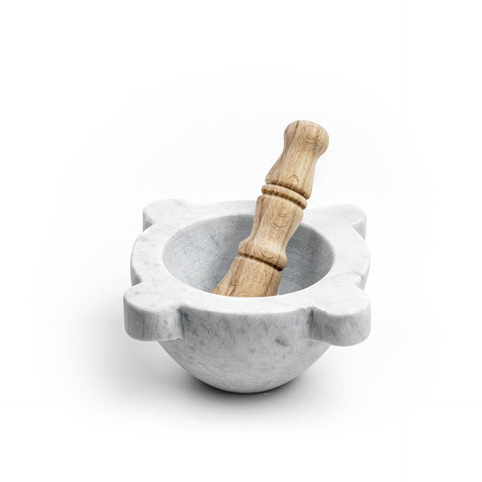 Fiammettav Mortar with Wooden Pestle