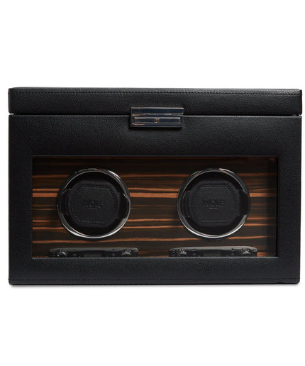 WOLF Roadster Double Watch Winder with Storage WOLF