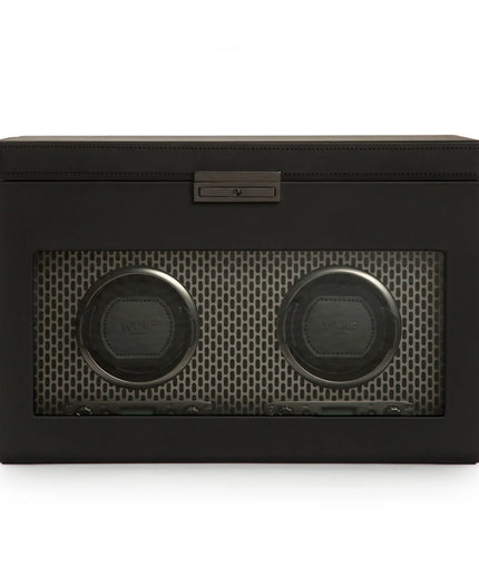 WOLF Axis Double Watch Winder with Storage WOLF