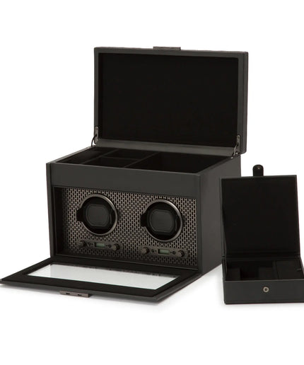 WOLF Axis Double Watch Winder with Storage WOLF