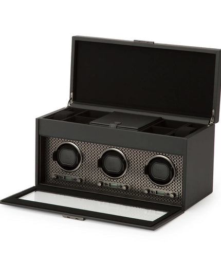 WOLF Axis Triple Watch Winder with Storage WOLF