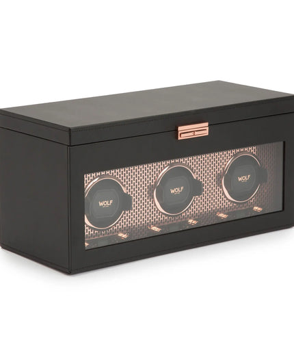 WOLF Axis Triple Watch Winder with Storage WOLF