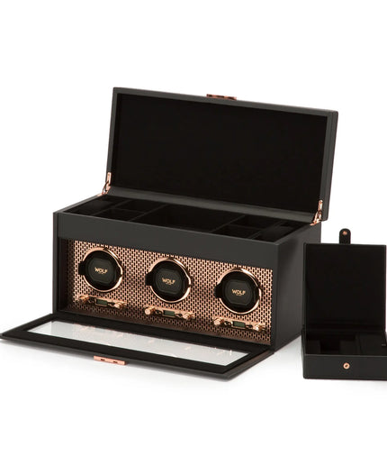 WOLF Axis Triple Watch Winder with Storage WOLF