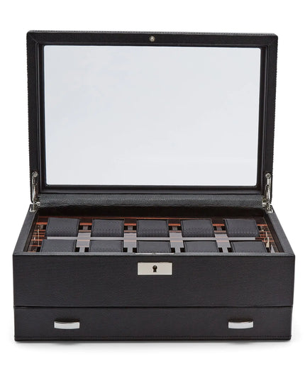 WOLF Roadster 10 Piece Watch Box with Drawer WOLF