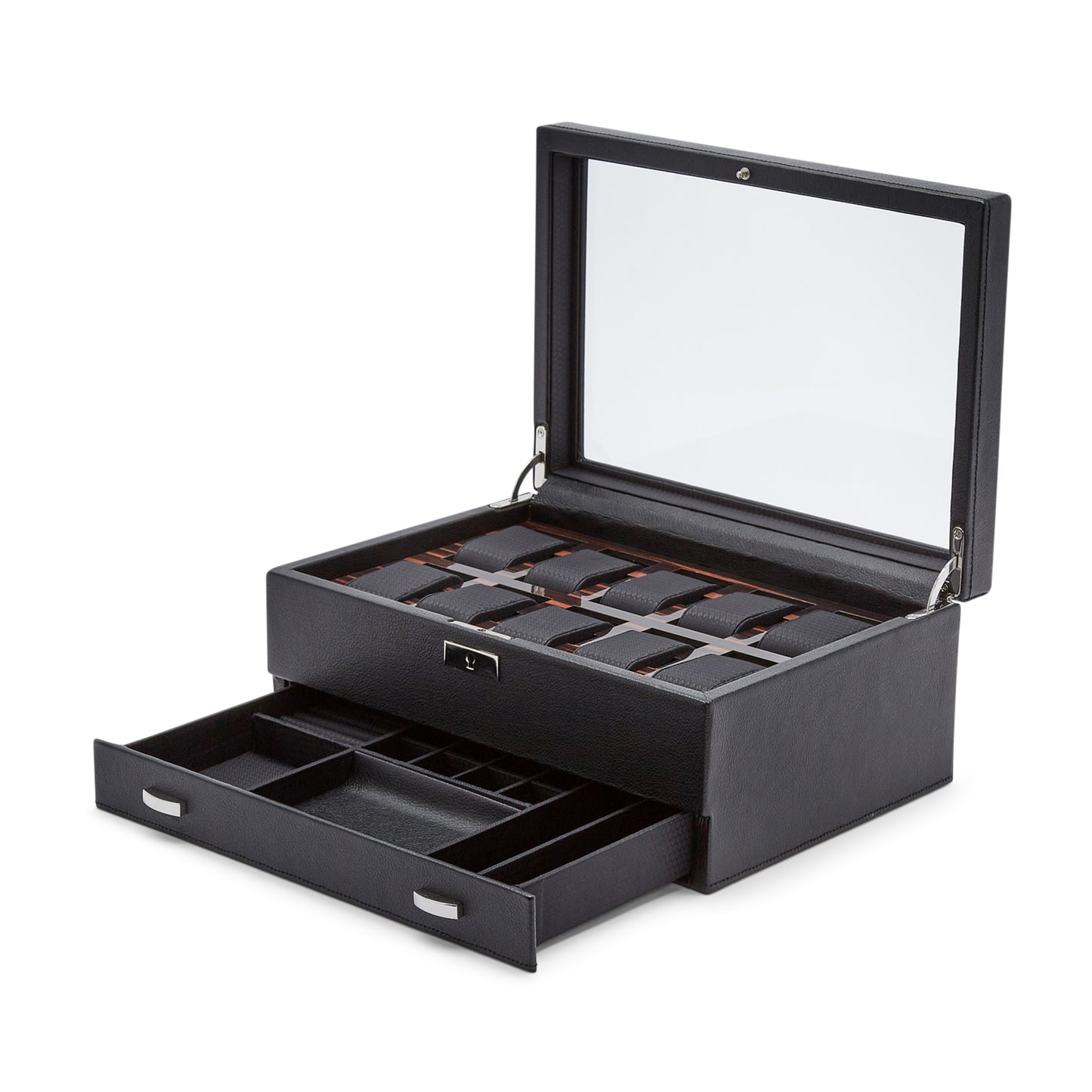 Roadster 10 Piece Watch Box with Drawer