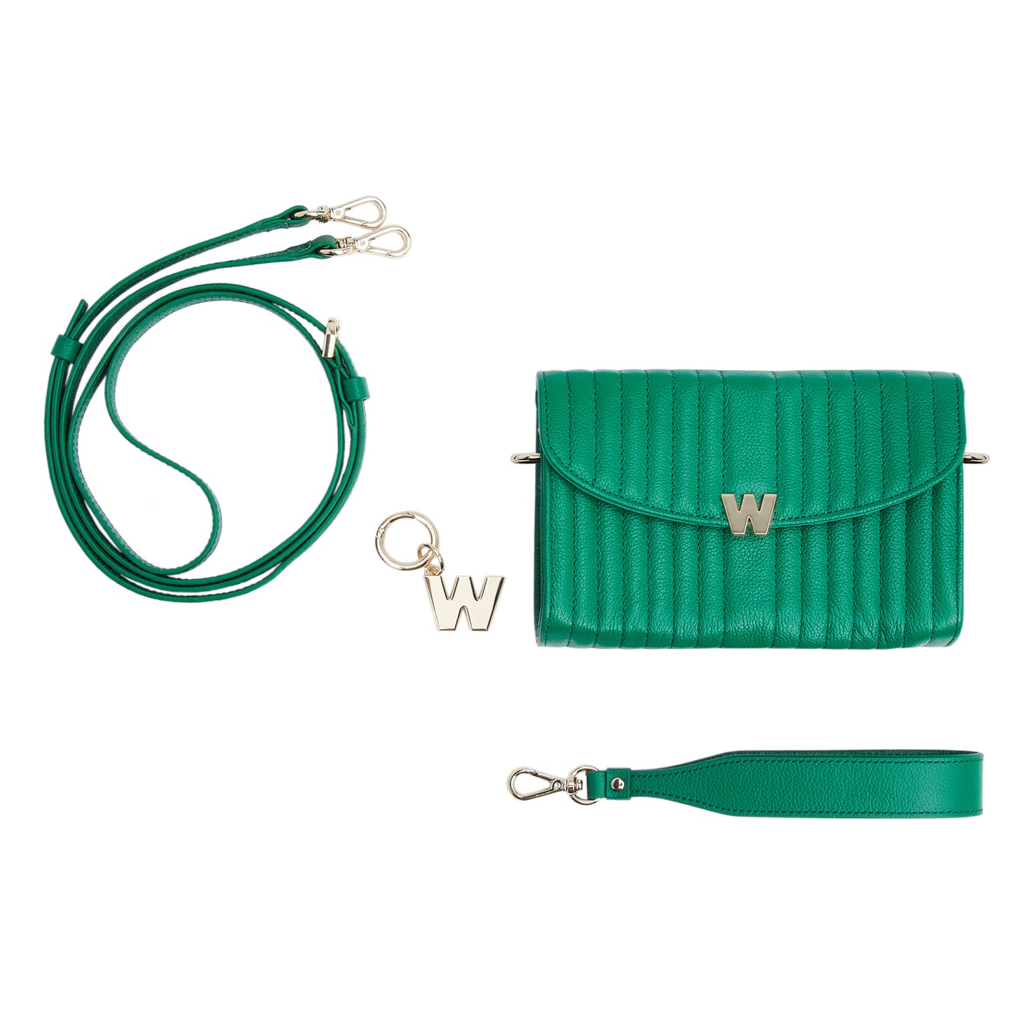 Mimi Crossbody Bag with  Wristlet & Lanyard