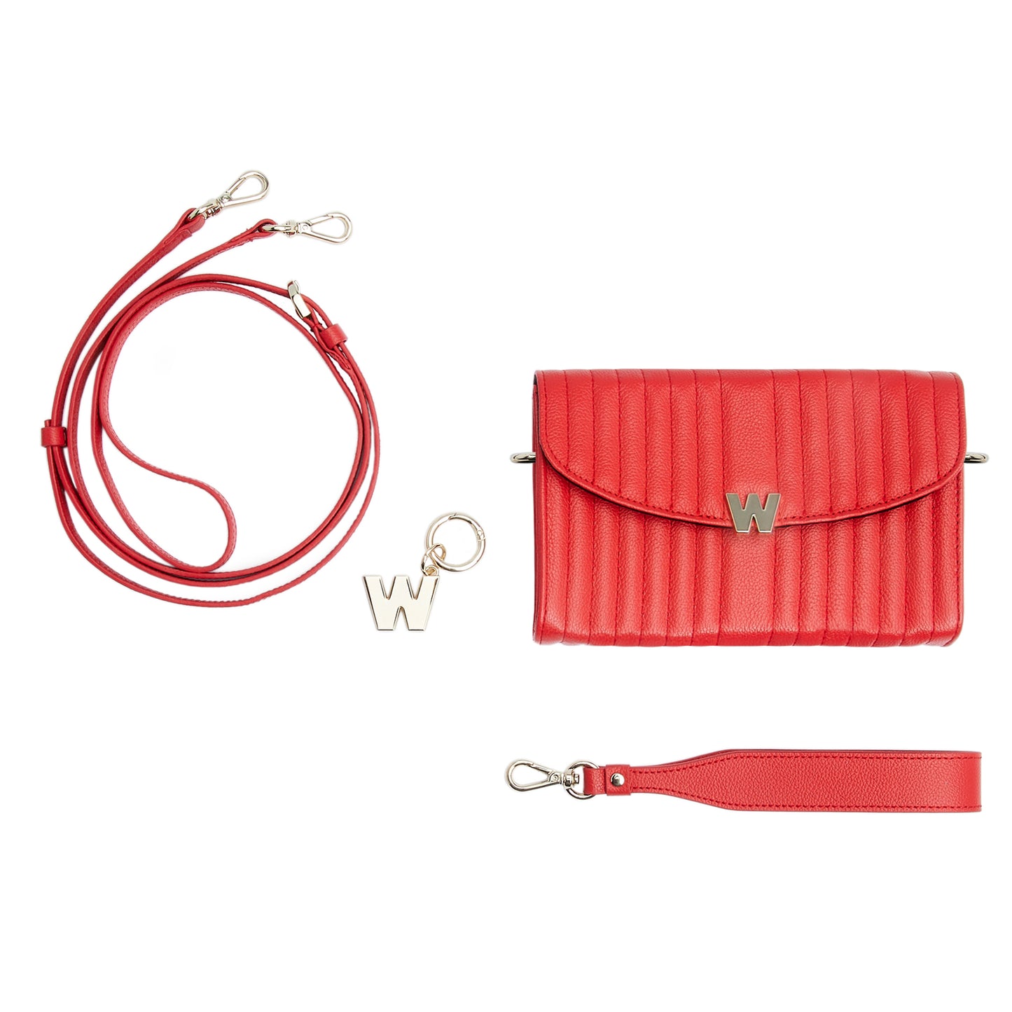 Mimi Crossbody Bag with  Wristlet & Lanyard