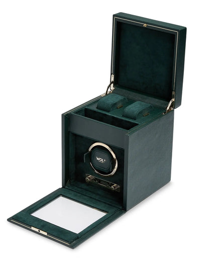 WOLF British Racing Single Watch Winder with Storage WOLF