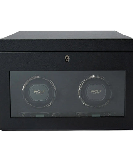 WOLF British Racing Double Watch Winder with Storage WOLF