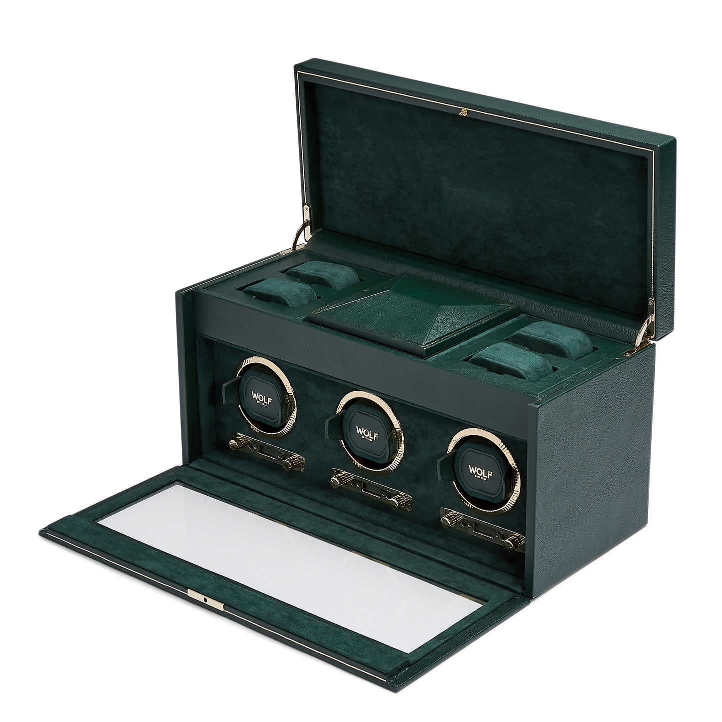 British Racing Triple Watch Winder with Storage