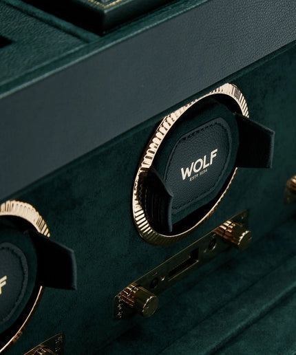 WOLF British Racing Triple Watch Winder with Storage WOLF