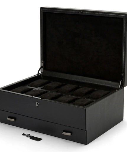 WOLF British Racing 10 Piece Watch Box with Drawer WOLF