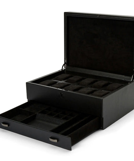 WOLF British Racing 10 Piece Watch Box with Drawer WOLF