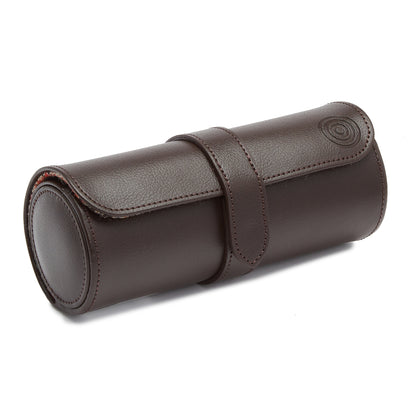 WOLF x WM Brown Watch Roll with Cigar Case