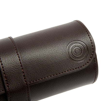 WOLF x WM Brown Watch Roll with Cigar Case