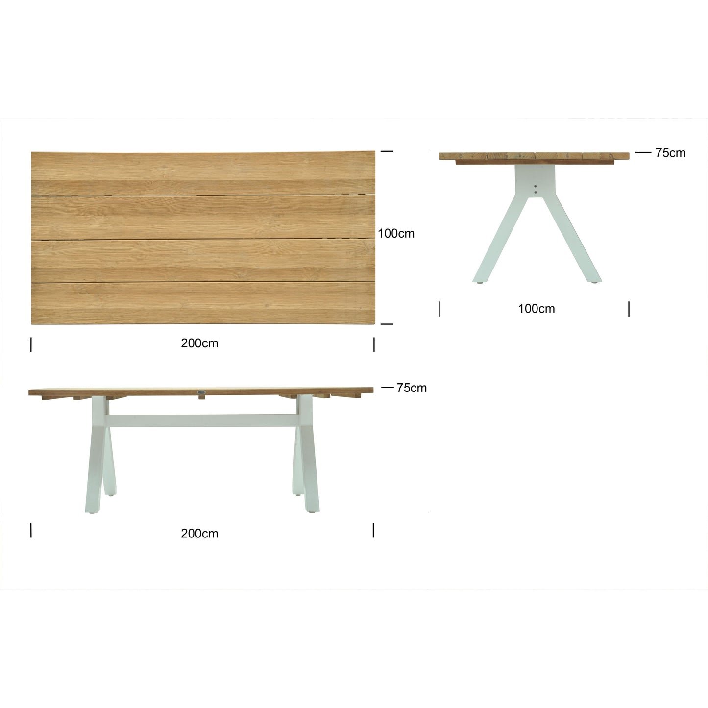 Alaska 6 Seat Rectangle Dining Table