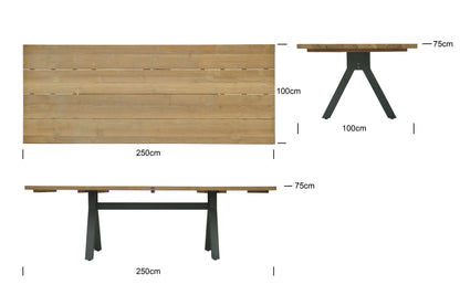 Alaska 8 Seat Rectangle Dining Table