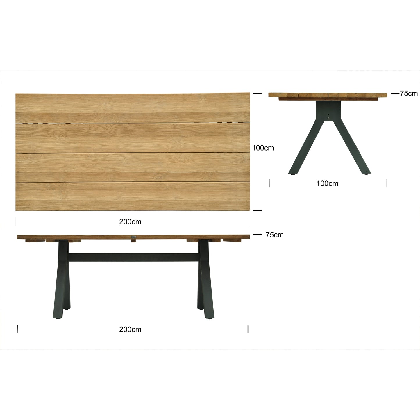 Alaska 6 Seat Rectangle Dining Table