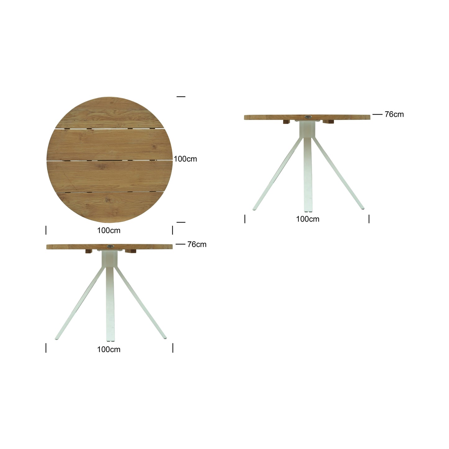 Alaska 4 Seat Round Dining Table