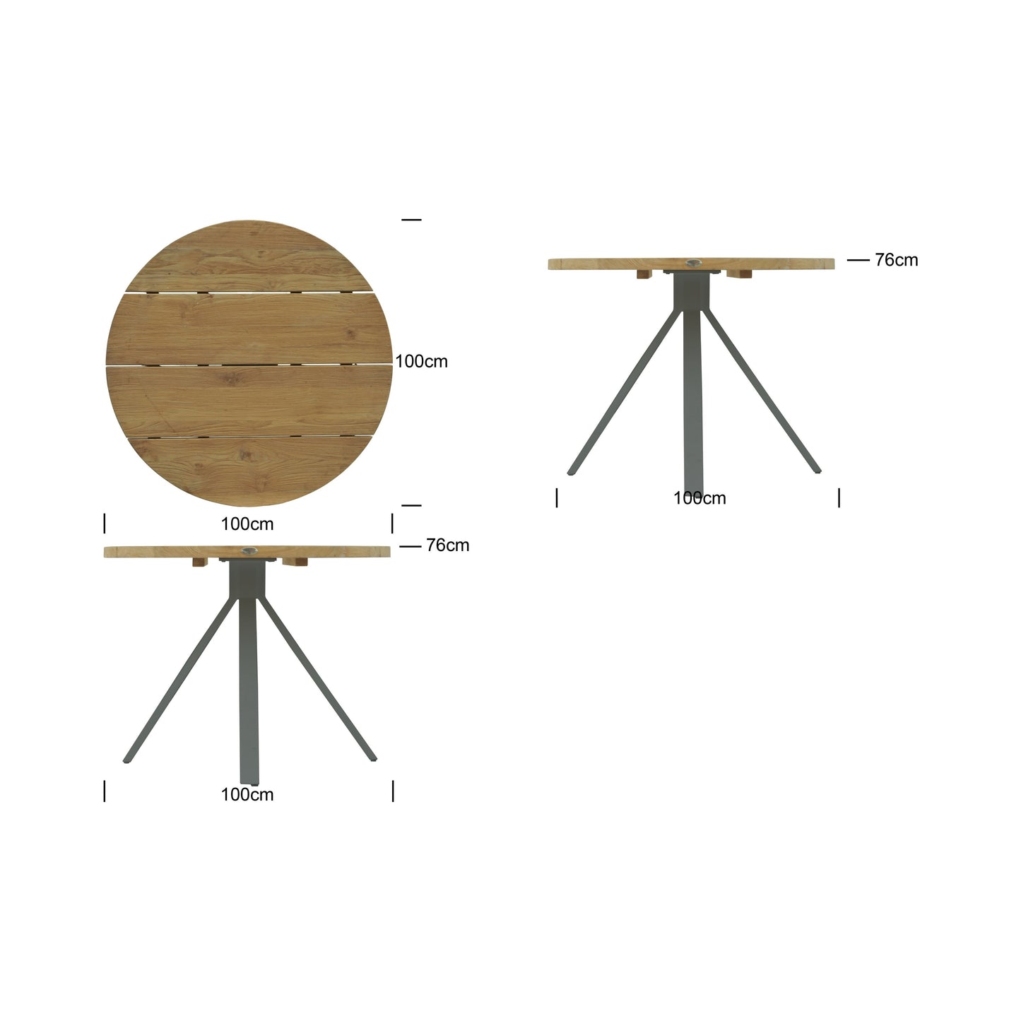 Alaska 4 Seat Round Dining Table