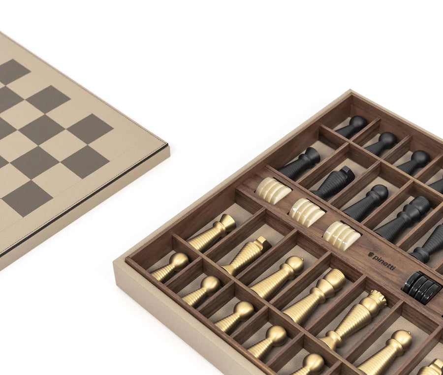 Pinetti Chess & Checkers Game Board