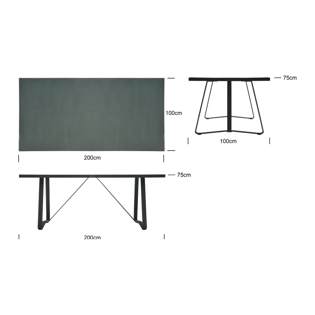 Horizon Rectangle 6 Seat Dining Table