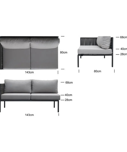 Skyline Design Kitt Right Love Seat Skyline Design