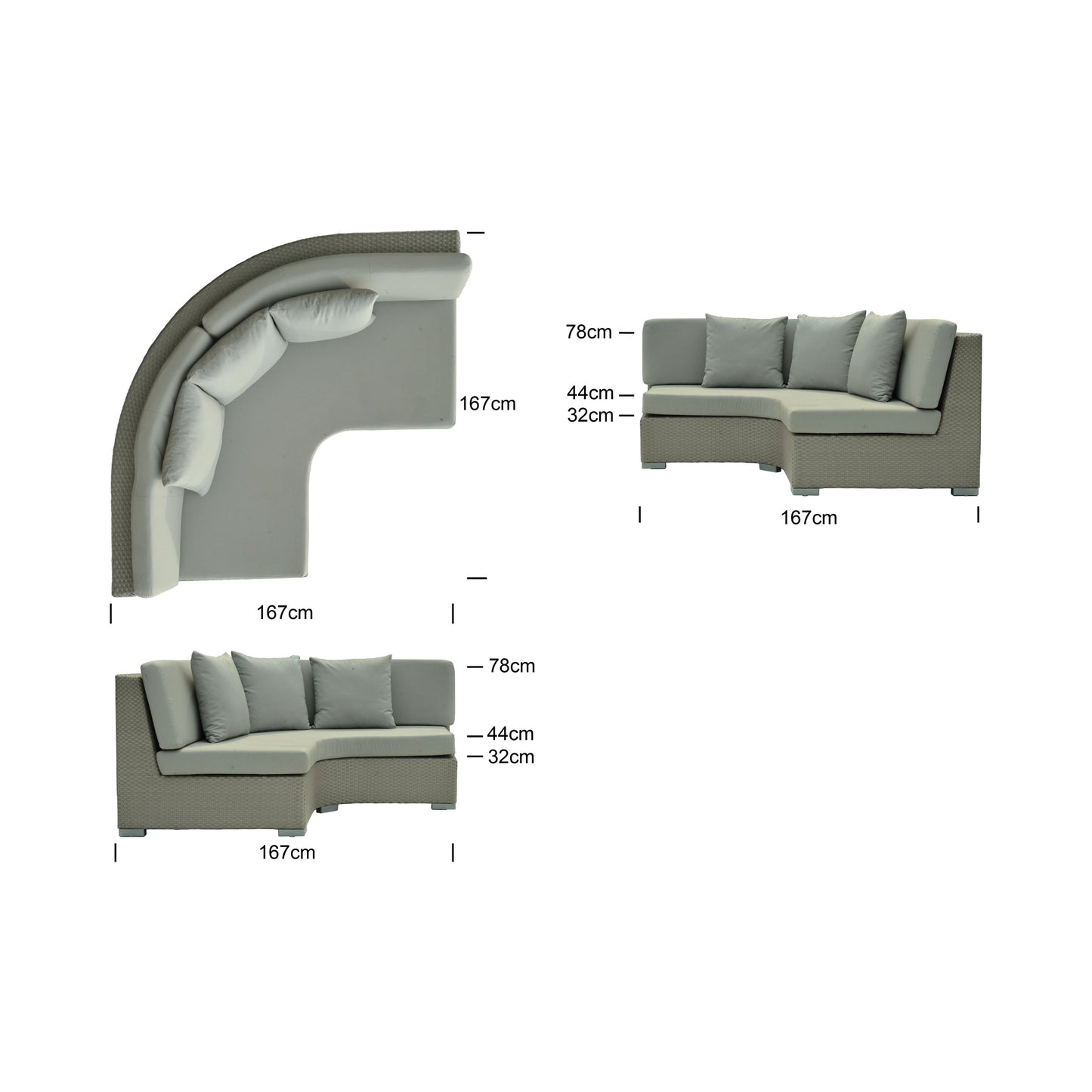 Pacific Curved Corner Sofa