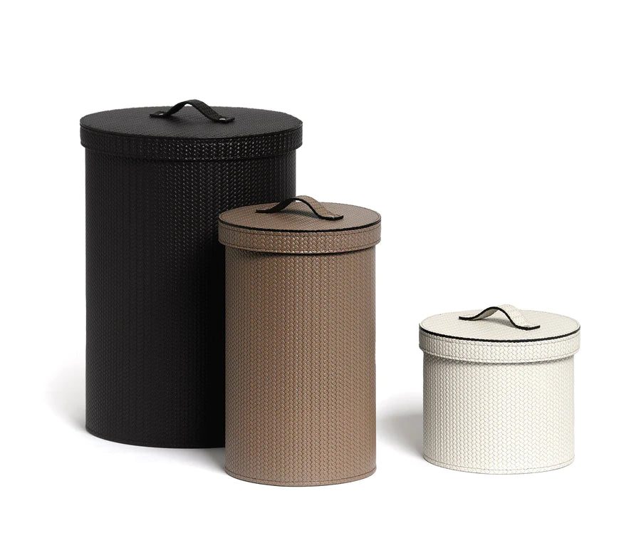 Pinetti Round Paper Bin With Lid