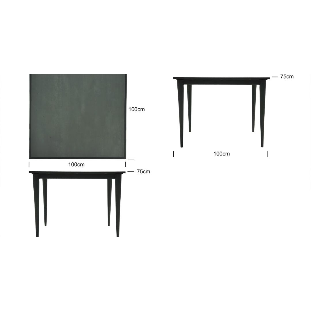 Serpent Square 4 Seat Dining Table