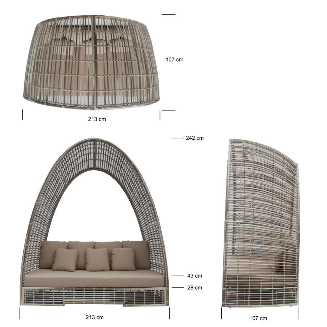 Surabaya Daybed Off White Mushroom